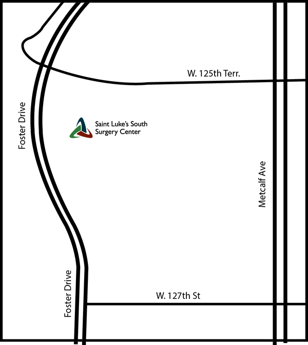 Map to St Luke's South Surgery Center